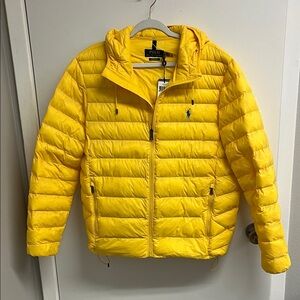 Polo by Ralph Lauren Men's Bright Yellow Puffer Jacket